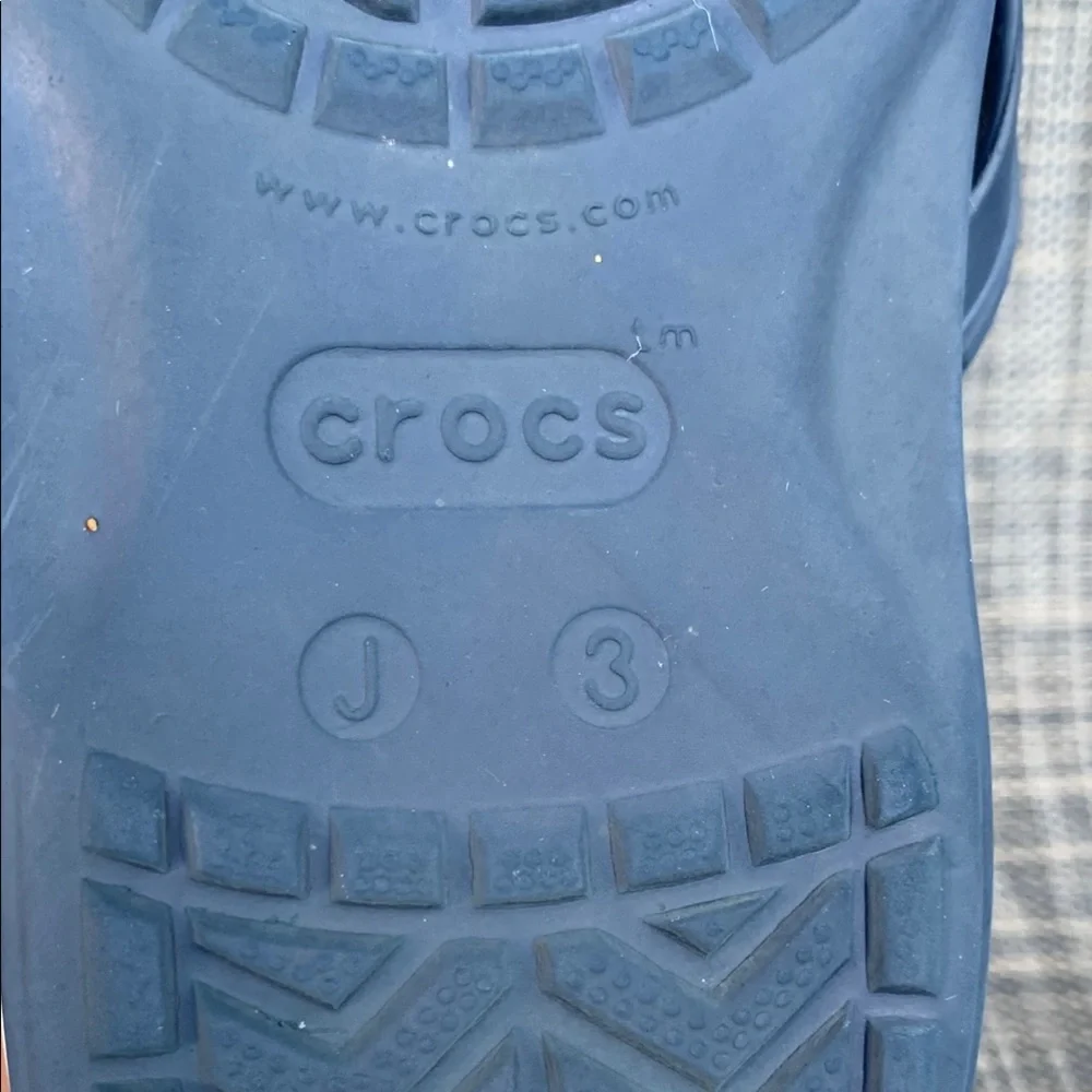 CROCS Kids Classic Flip Flops Sandals Navy Blue Unisex Youth size 3